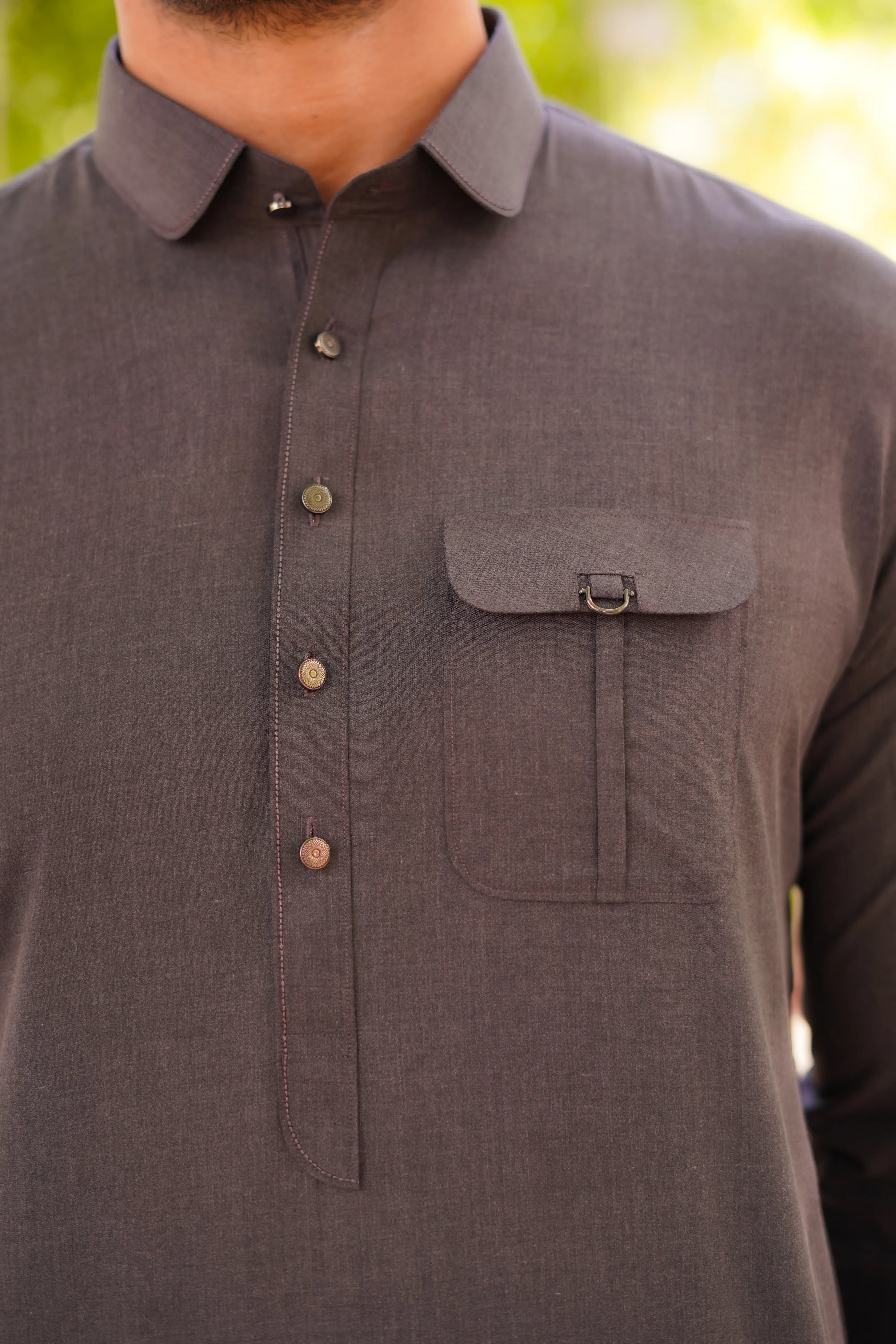 Charcoal Grey Blended Wash n Wear