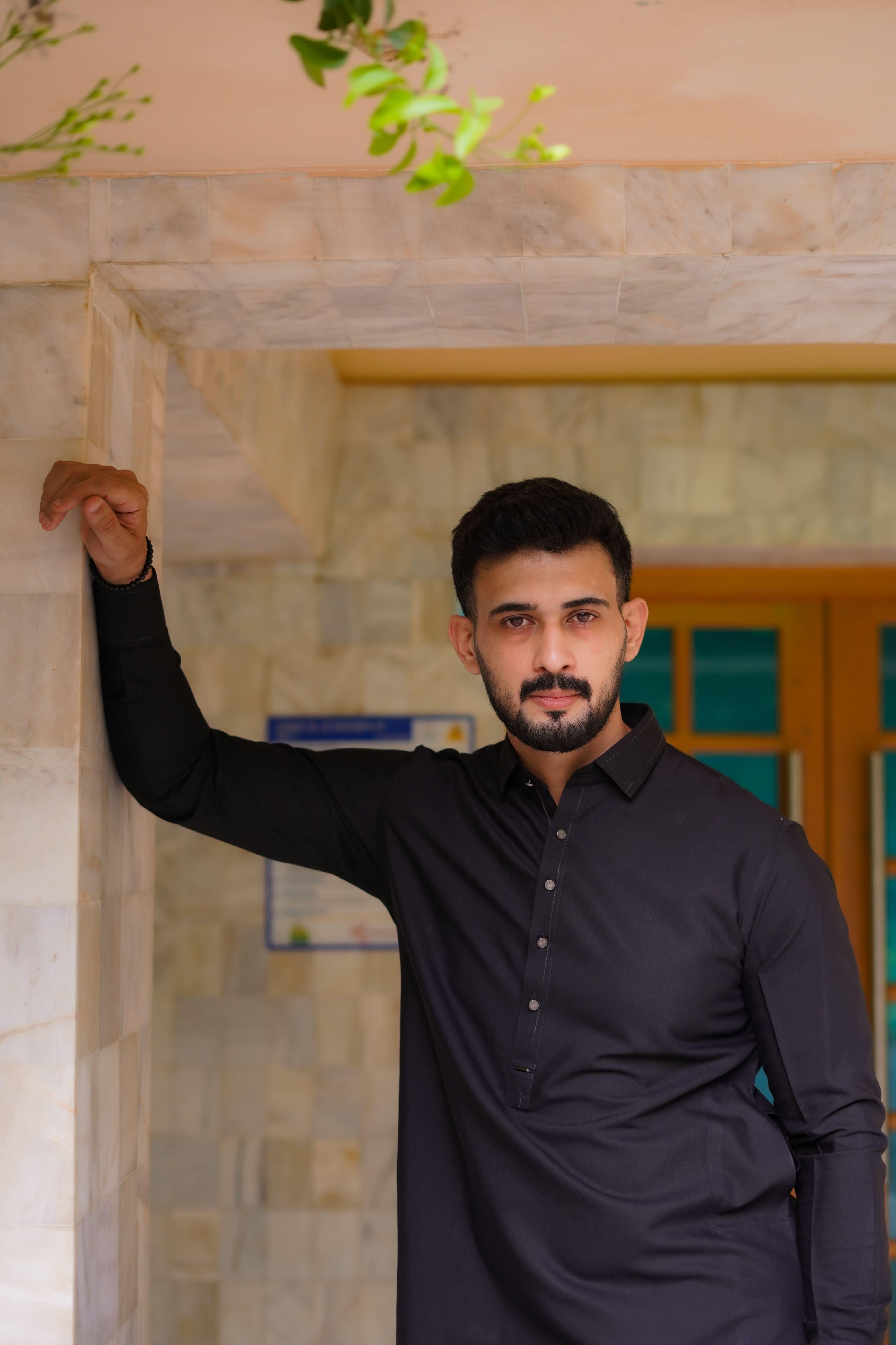 Black Farshi Kameez Shalwar Winter Blended Wash Wear