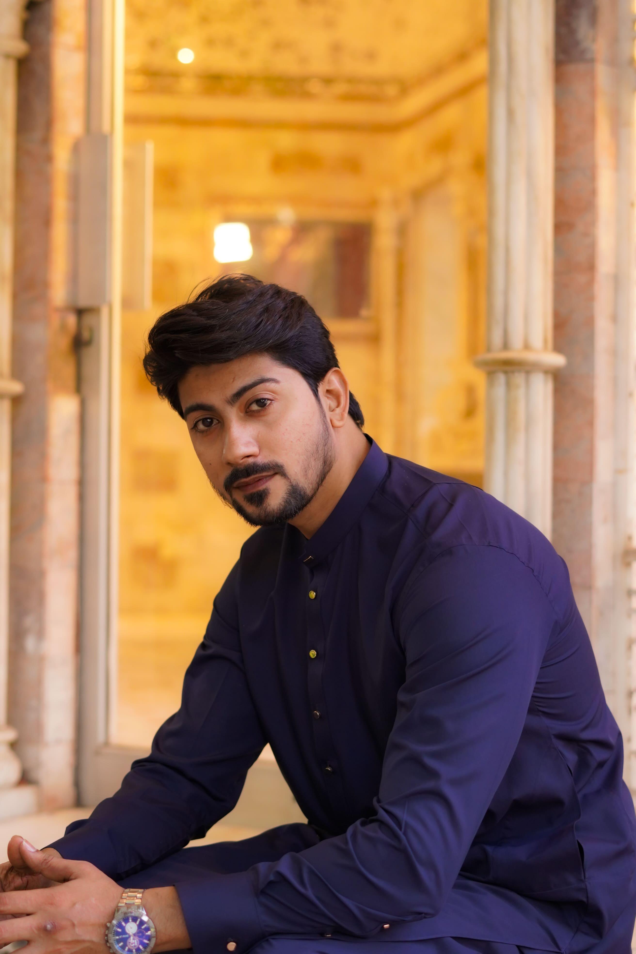 Navy Blue Summer Blended Wash n Wear